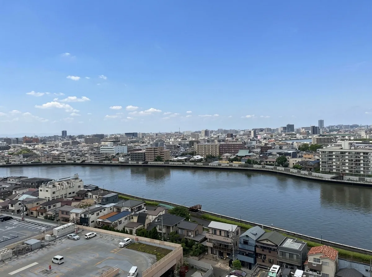 窓やバルコニーからの景色が主体の都市景観