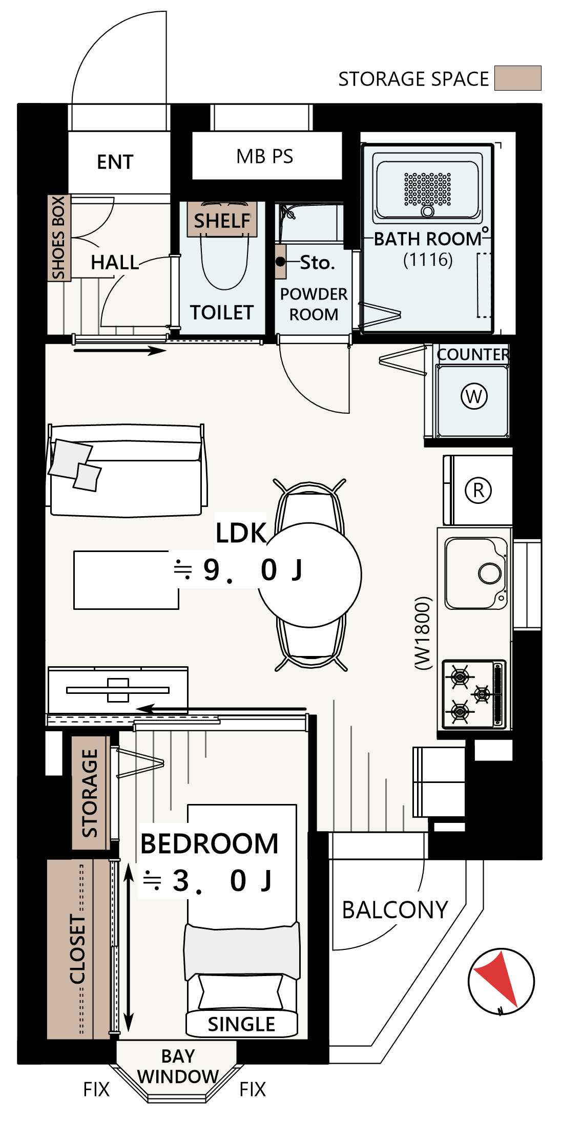 間取り図を表示した平面図