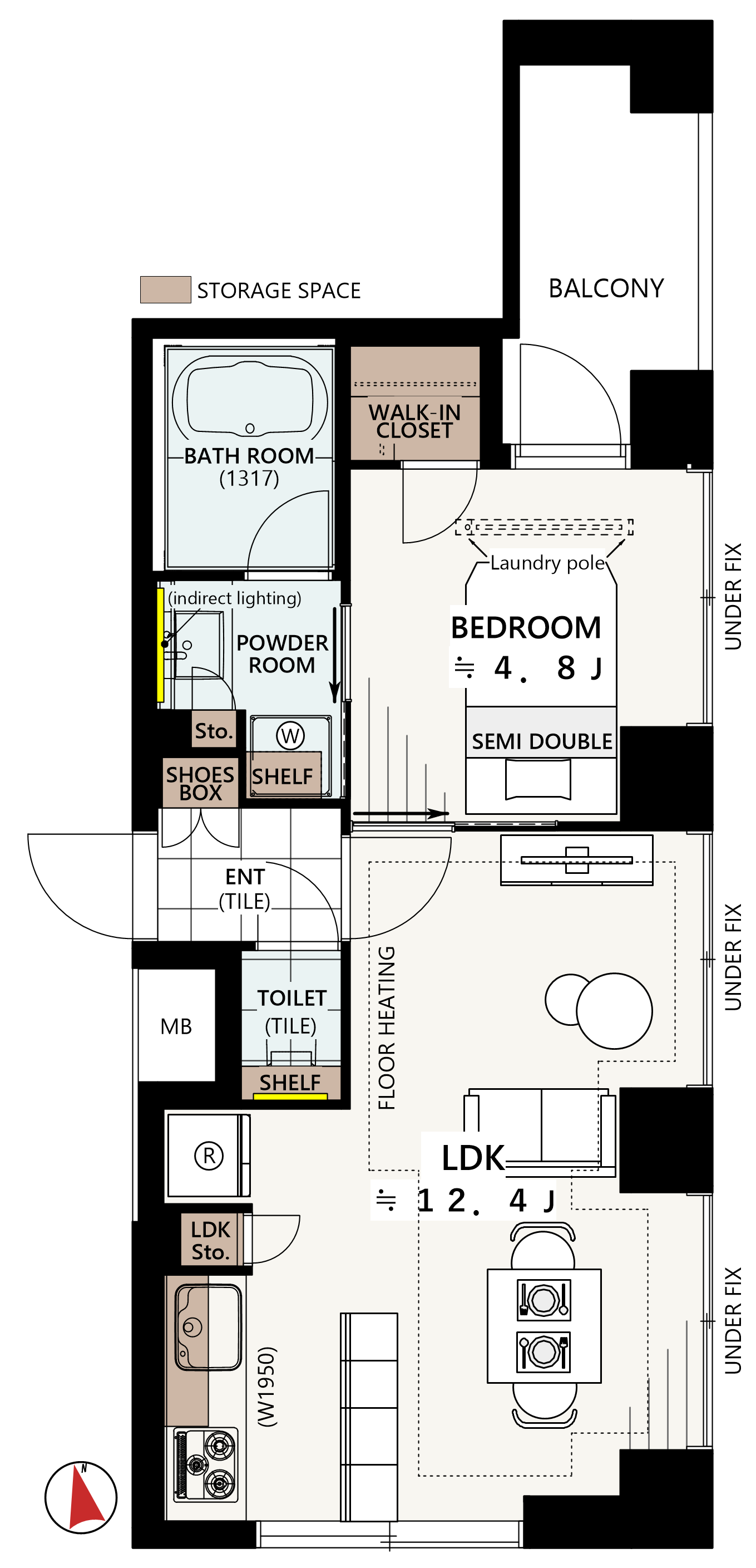 503 号室の間取り図