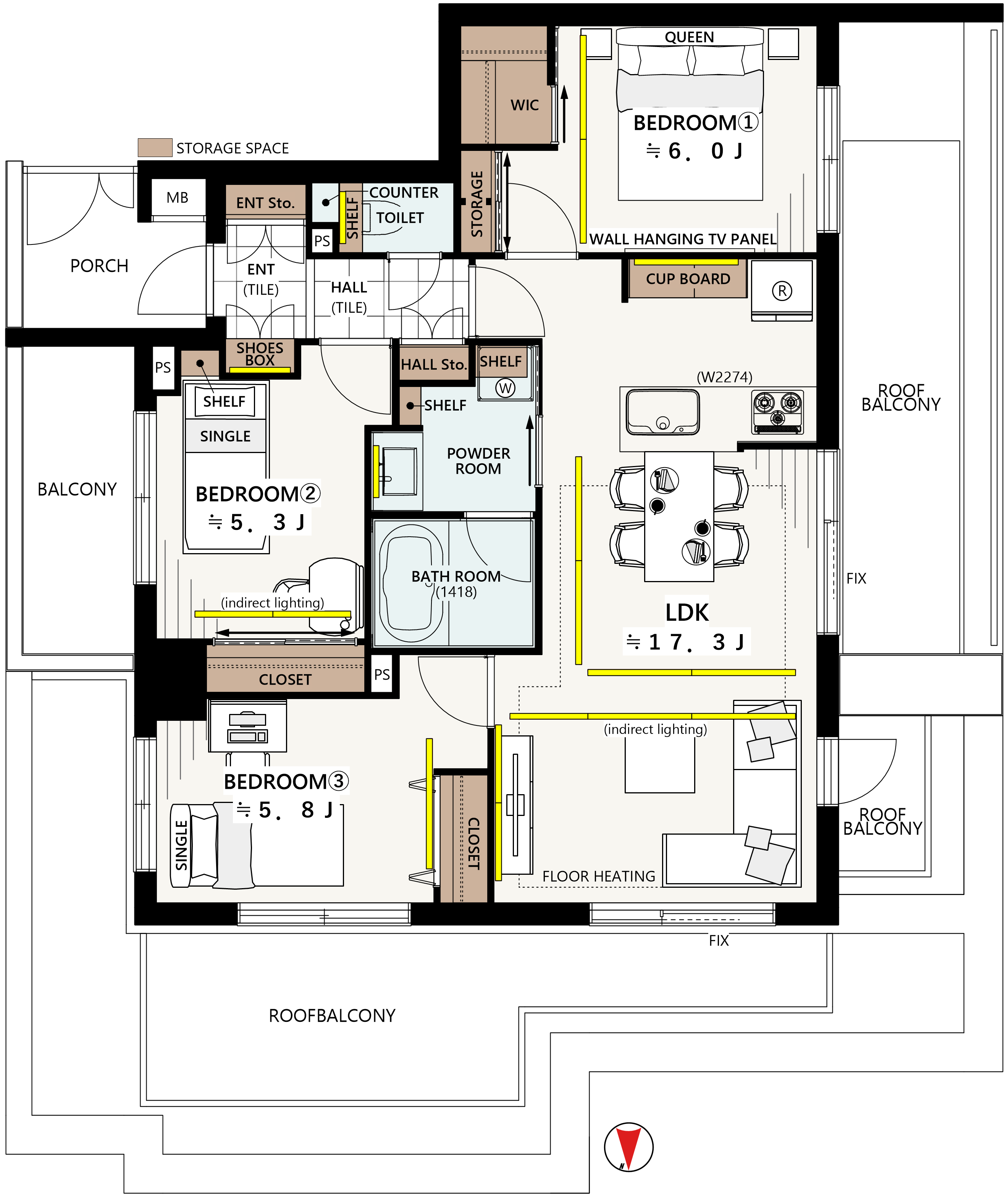 間取り図全体を示した平面図